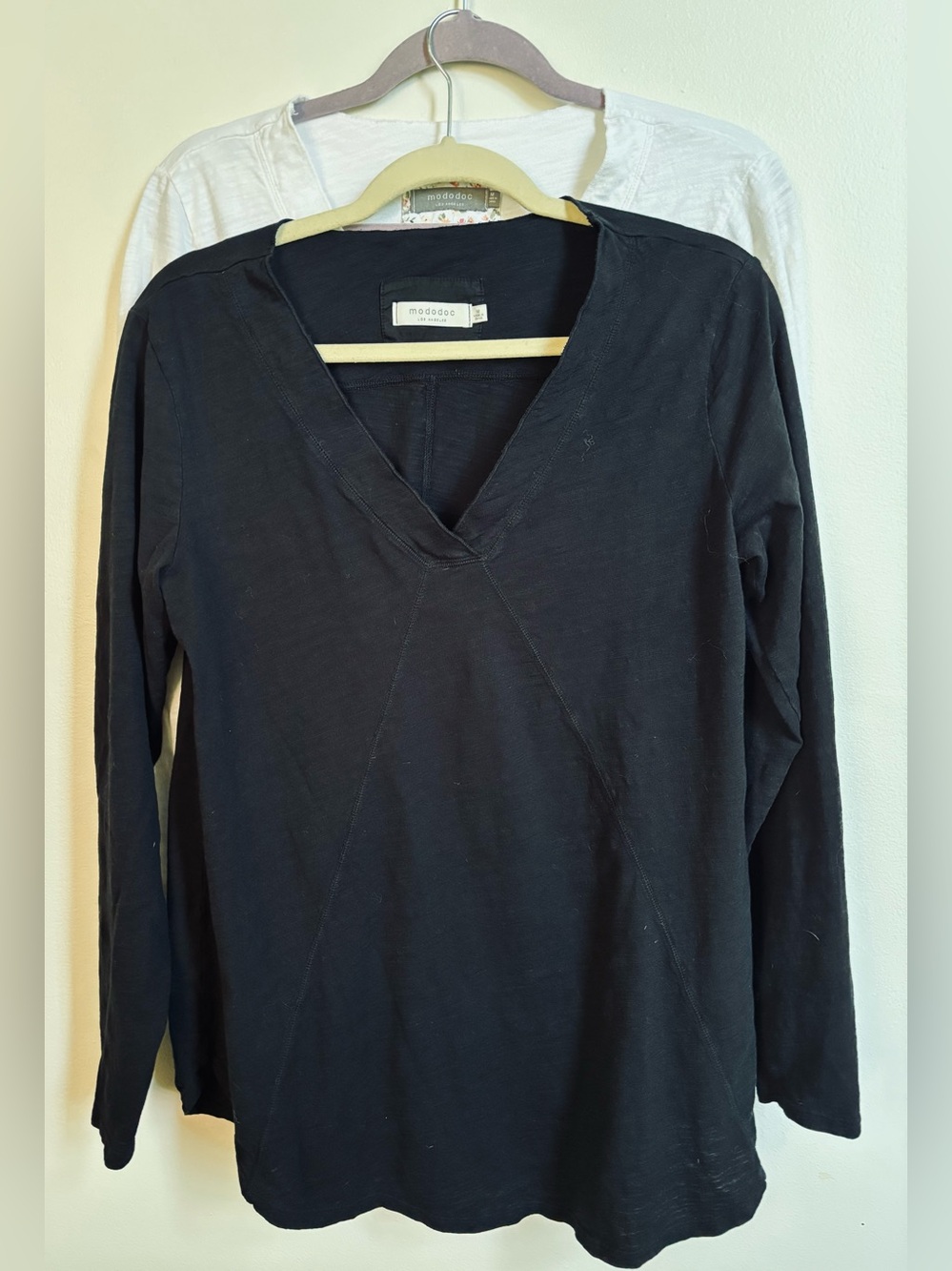 Sundance Mododoc 100% cotton top shirt tunic, set of 2 (black & white) NWOT